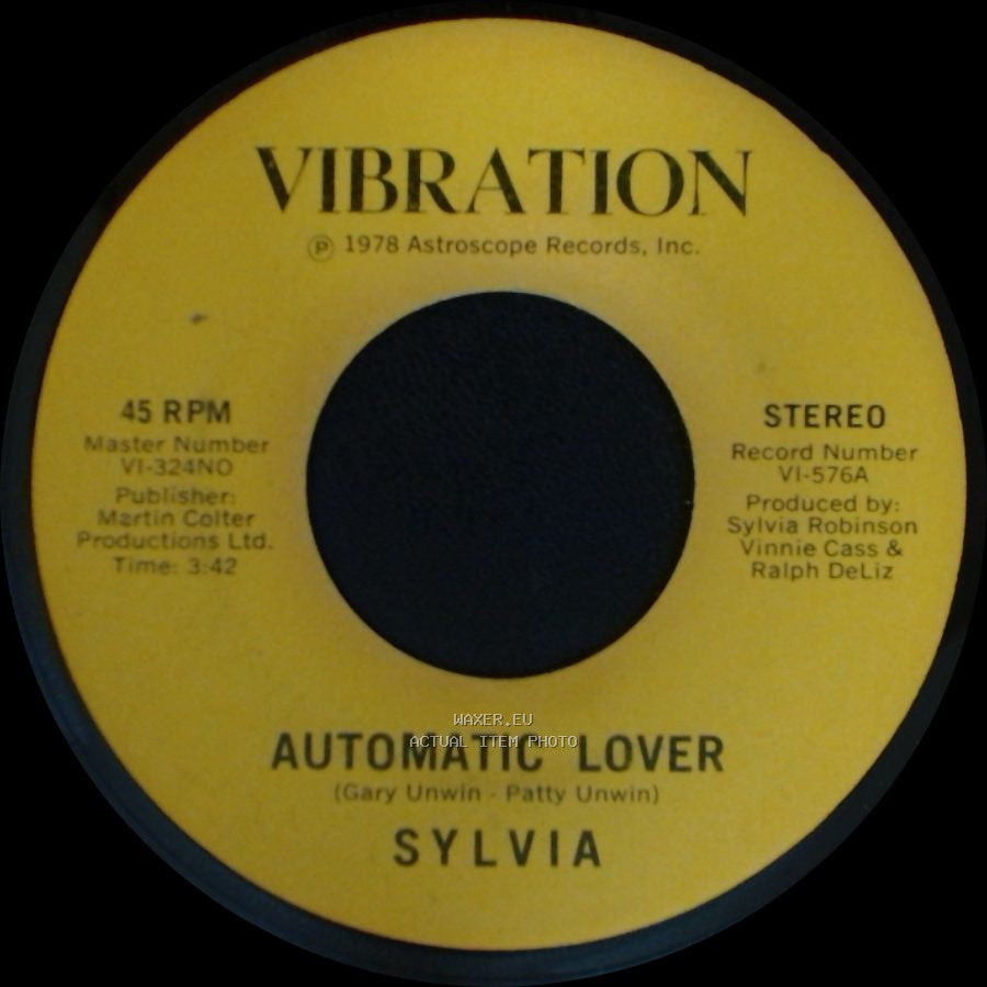 Sylvia - Stop Boy / Automatic Lover side B