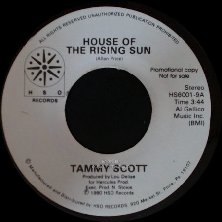 Tammy Scott - Another Fall In Philadelphia / House Of The Rising Sun side A