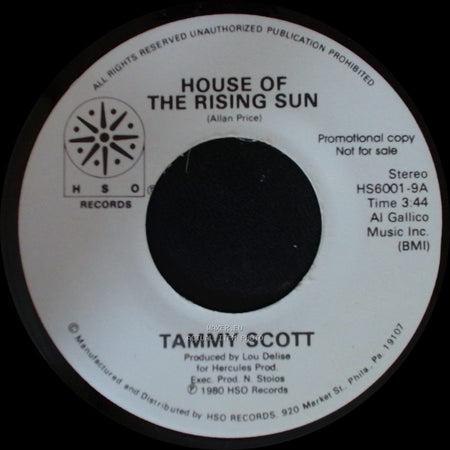 Tammy Scott - Another Fall In Philadelphia / House Of The Rising Sun side A