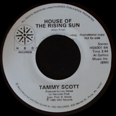 Tammy Scott - Another Fall In Philadelphia / House Of The Rising Sun side B