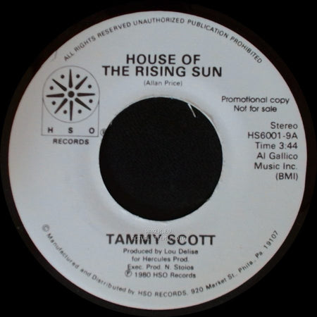 Tammy Scott - Another Fall In Philadelphia / House Of The Rising Sun side B