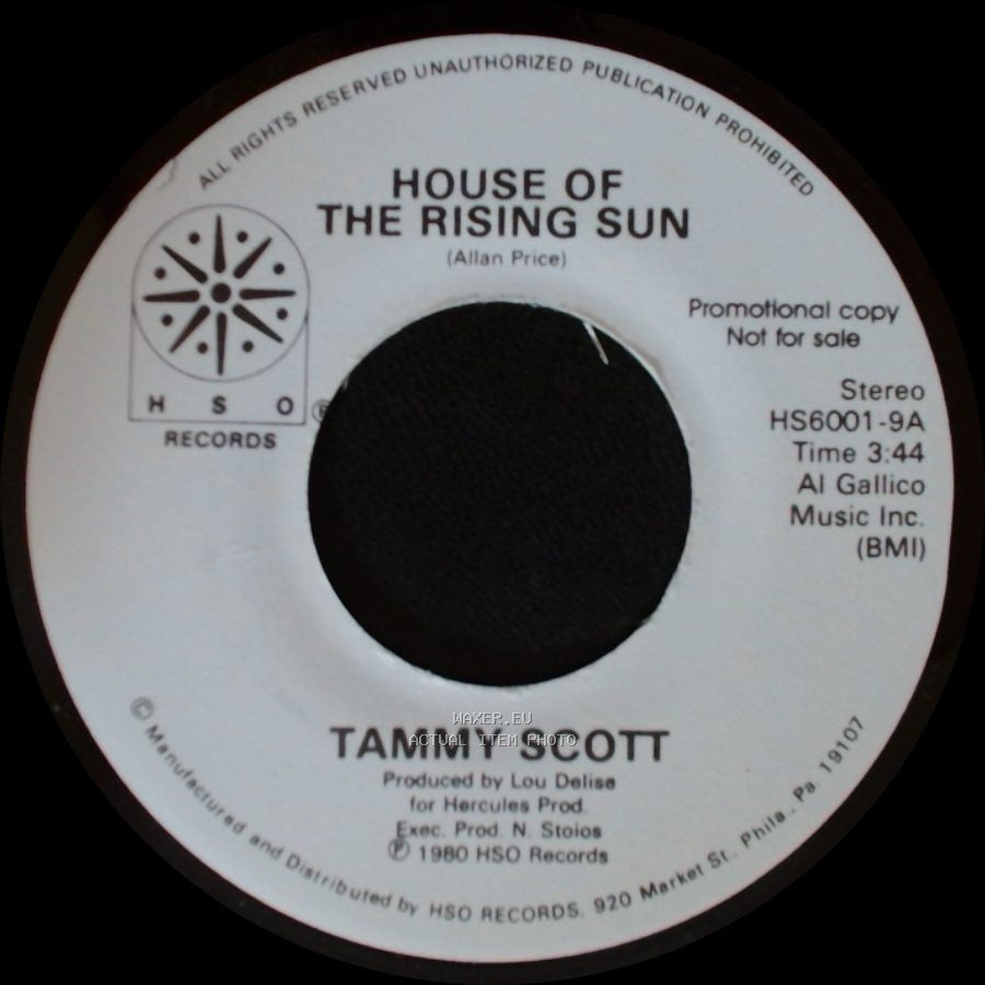 Tammy Scott - Another Fall In Philadelphia / House Of The Rising Sun side B