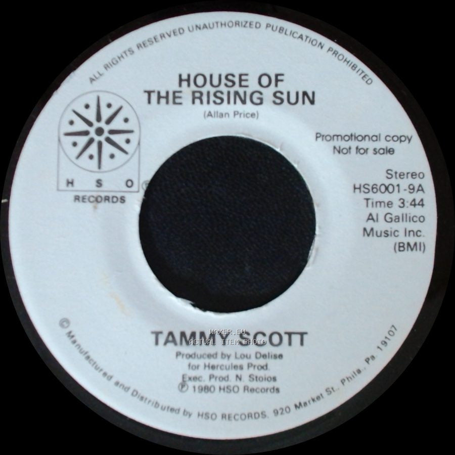 Tammy Scott - Another Fall In Philadelphia / House Of The Rising Sun side B