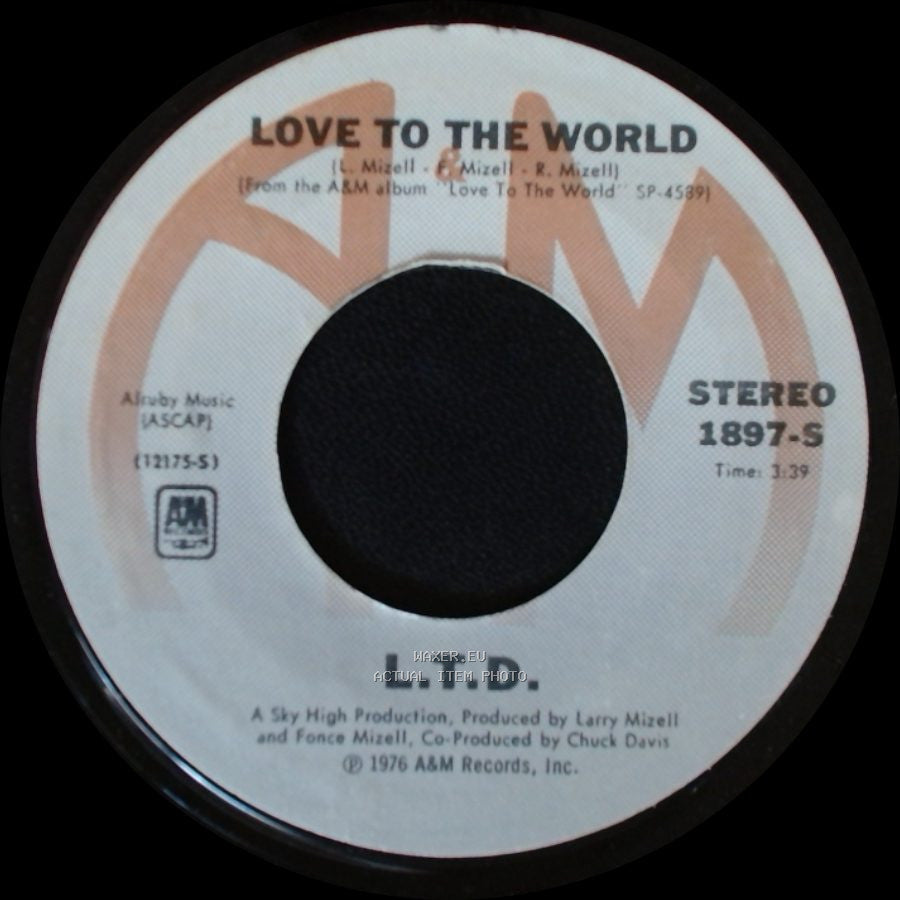 L.T.D. - Get Your It Together / Love To The World side B