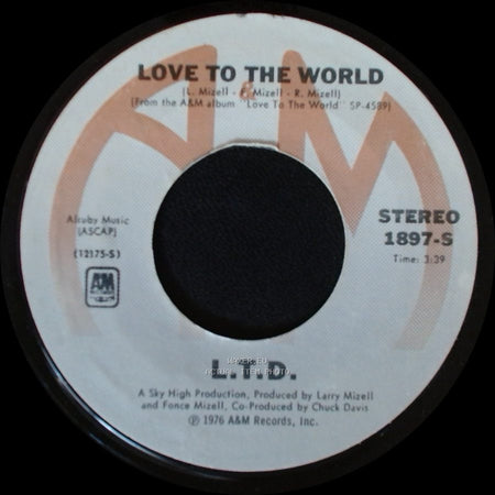 L.T.D. - Get Your It Together / Love To The World side B