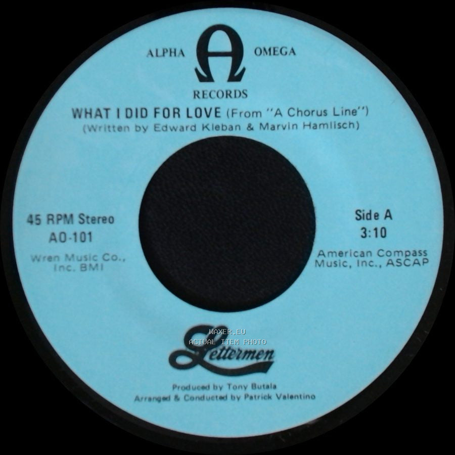 Lettermen - What I Did For Love (From "A Chorus Line") / I'll Be Back side A