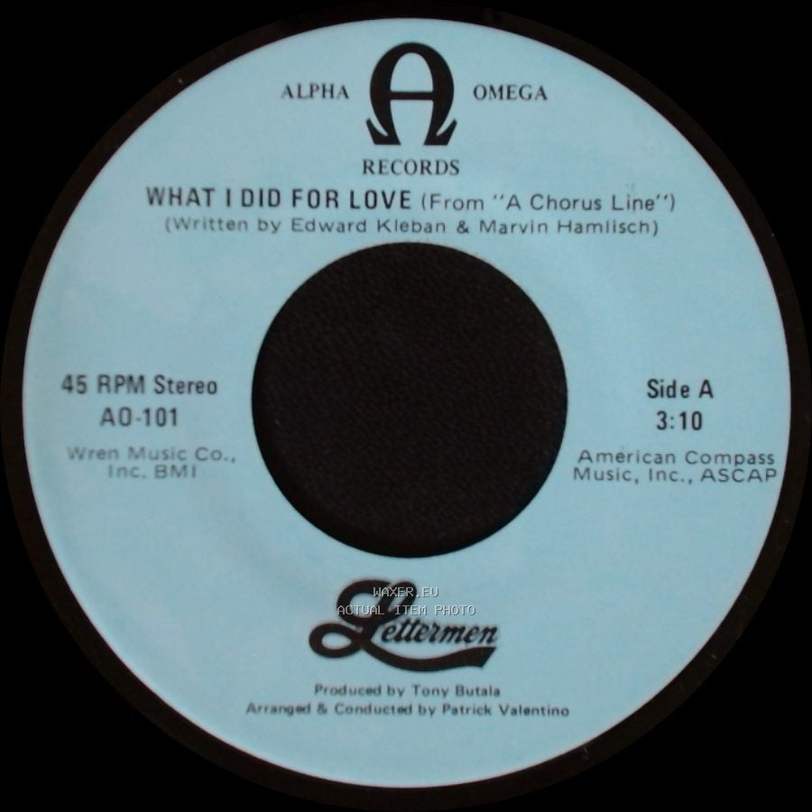 Lettermen - What I Did For Love (From "A Chorus Line") / I'll Be Back side A