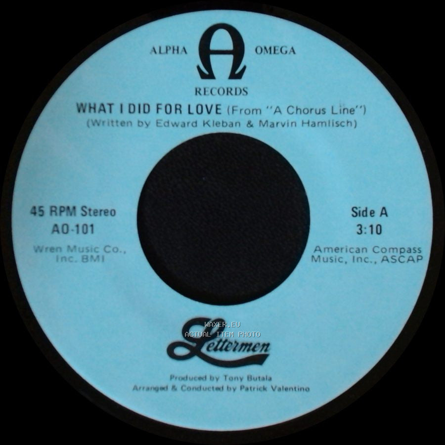 Lettermen - What I Did For Love (From "A Chorus Line") / I'll Be Back side A