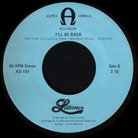 Lettermen - What I Did For Love (From "A Chorus Line") / I'll Be Back side B