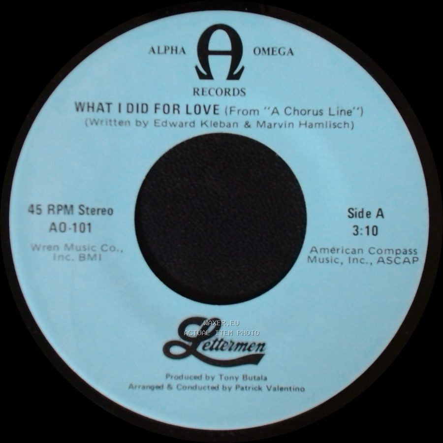 Lettermen - What I Did For Love (From "A Chorus Line") / I'll Be Back side A