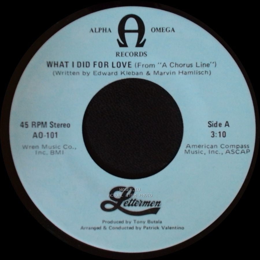 Lettermen - What I Did For Love (From "A Chorus Line") / I'll Be Back side A