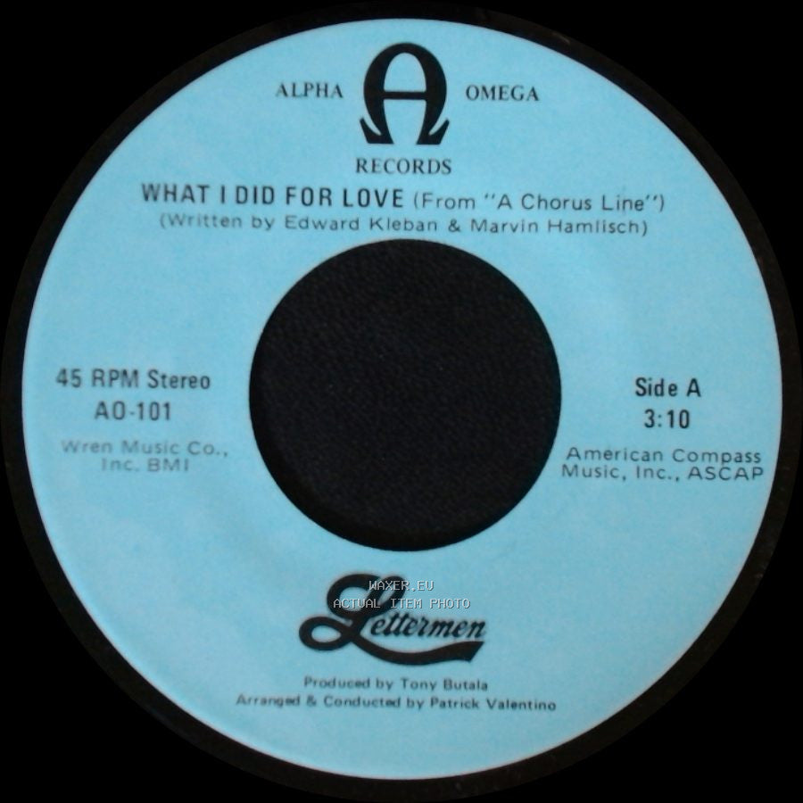 Lettermen - What I Did For Love (From "A Chorus Line") / I'll Be Back side A