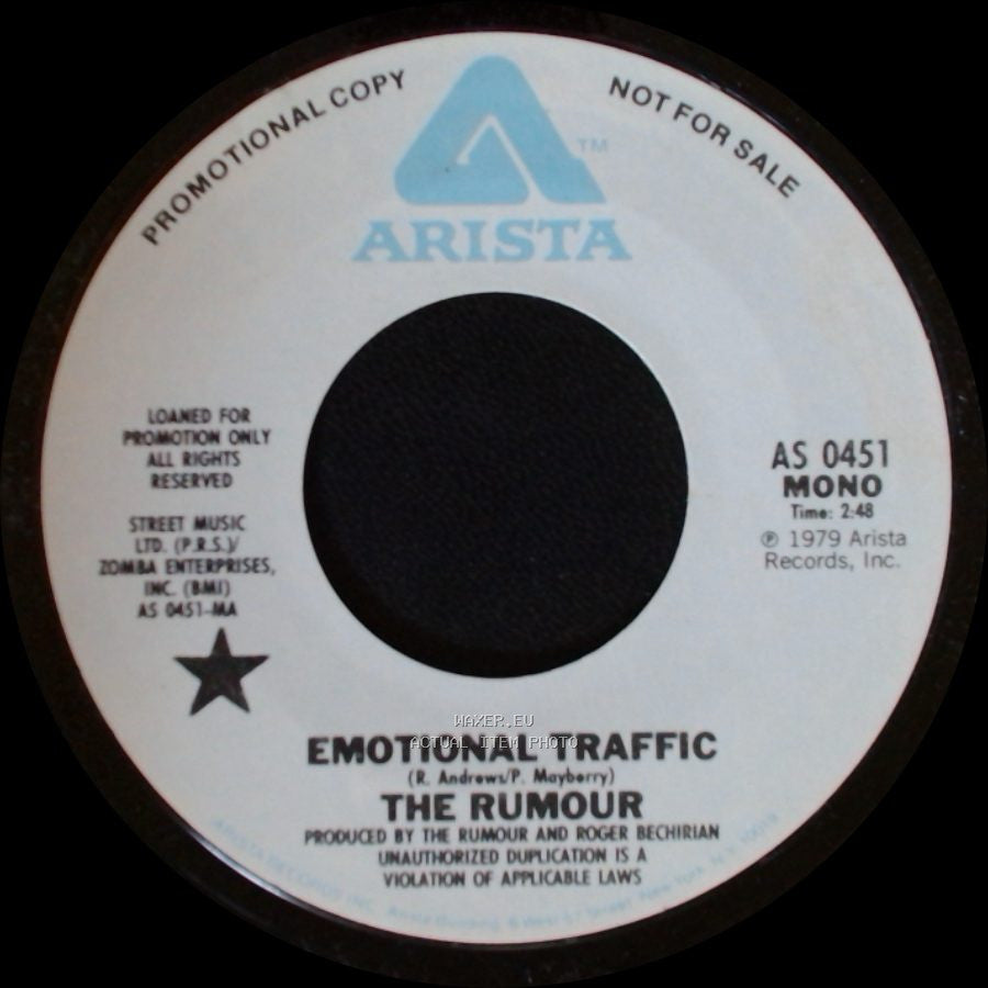 The Rumour - Emotional Traffic / Emotional Traffic side B