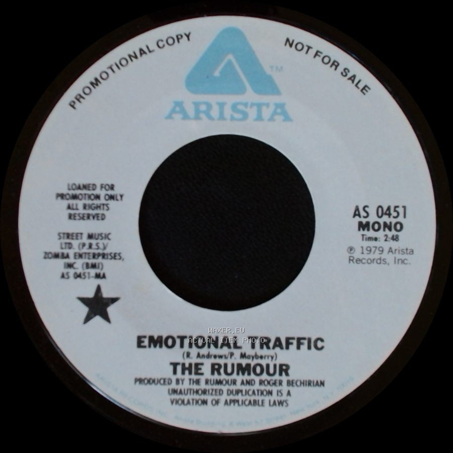 The Rumour - Emotional Traffic / Emotional Traffic side B
