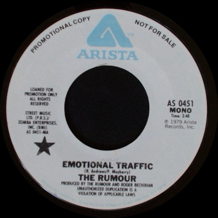 The Rumour - Emotional Traffic / Emotional Traffic side B