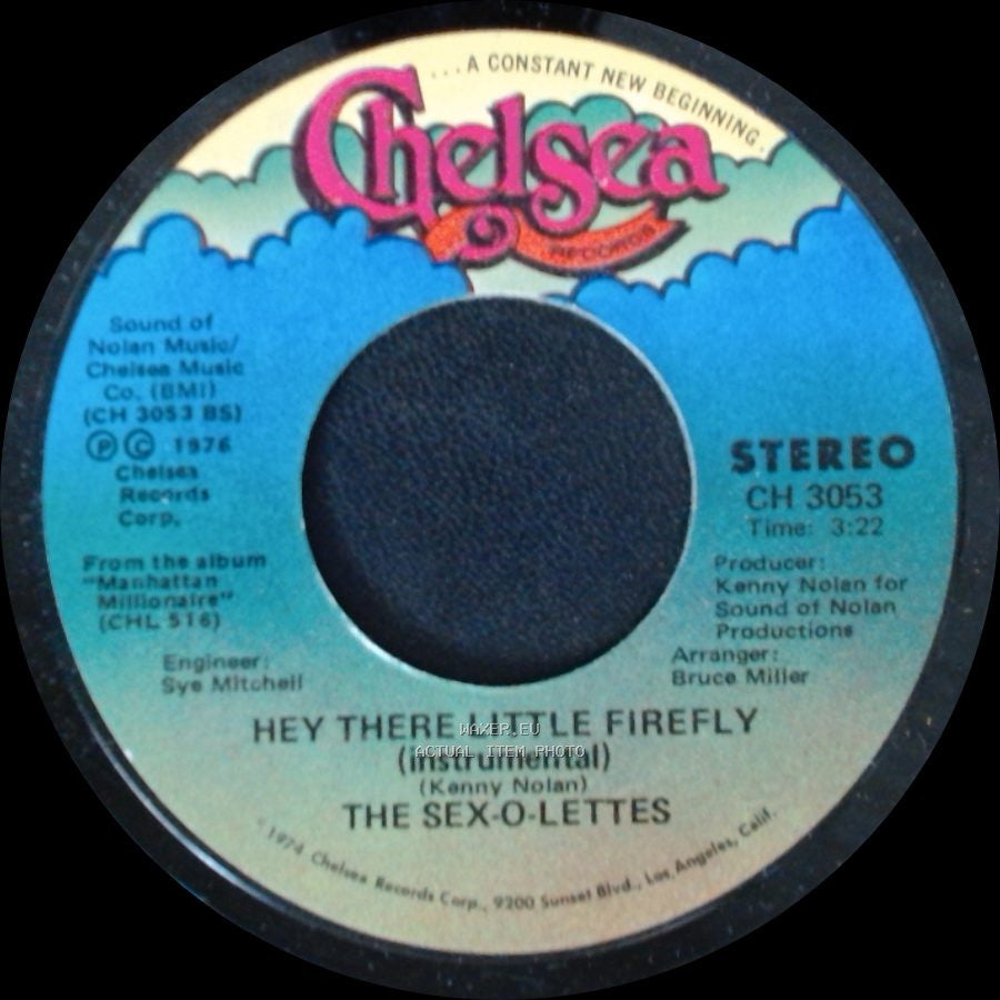 The Sex-O-Lettes - Hey There Little Firefly (Instrumental) / Ride A Wild Horse side A
