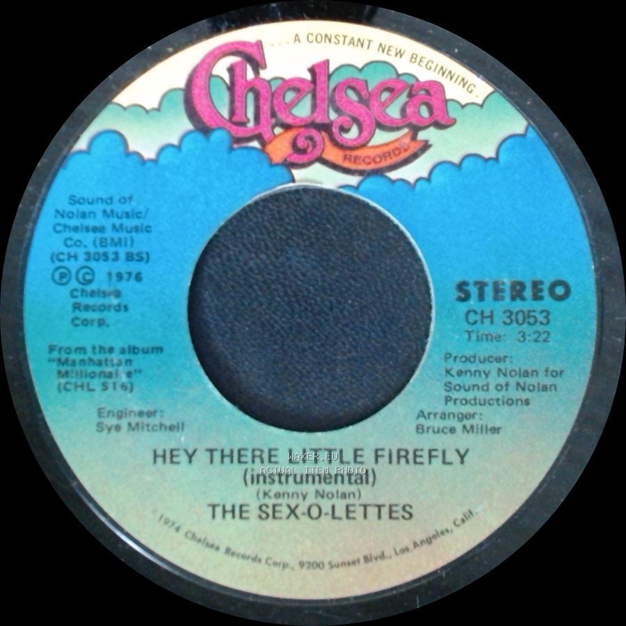 The Sex-O-Lettes - Hey There Little Firefly (Instrumental) / Ride A Wild Horse side A