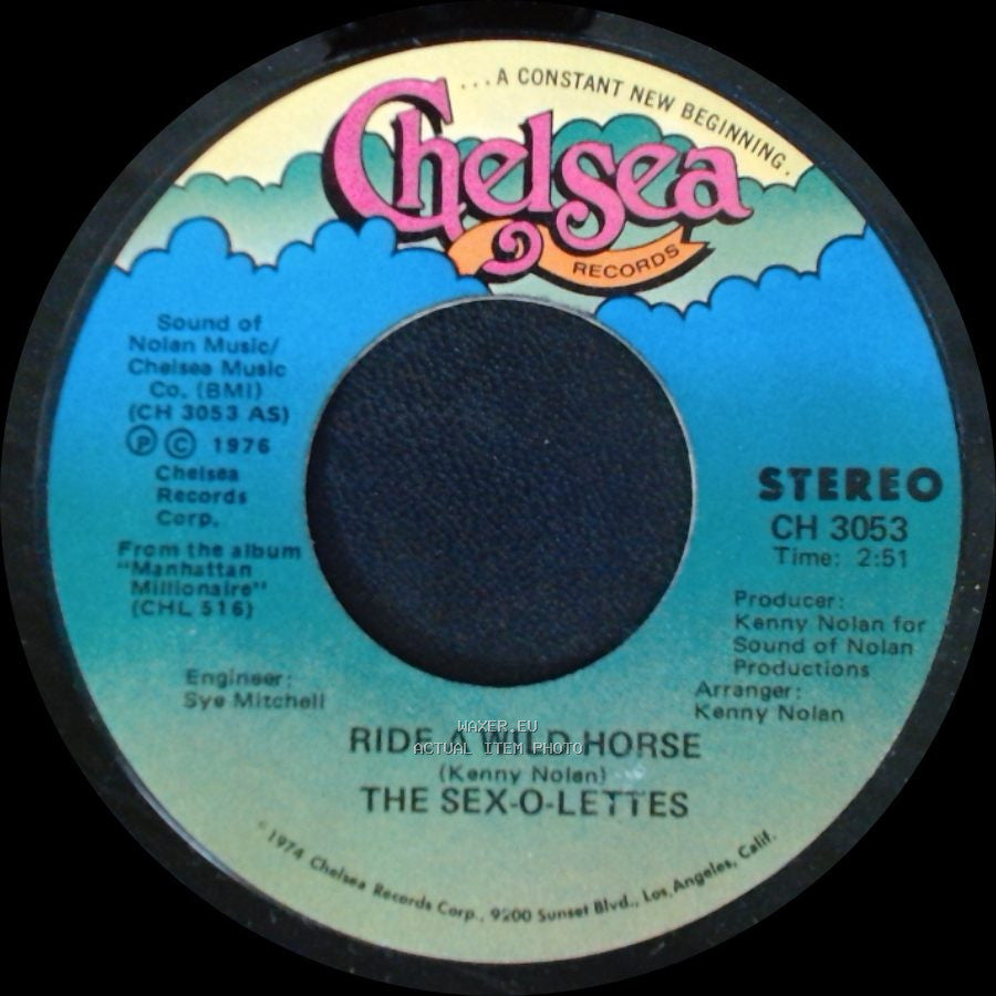The Sex-O-Lettes - Hey There Little Firefly (Instrumental) / Ride A Wild Horse side B