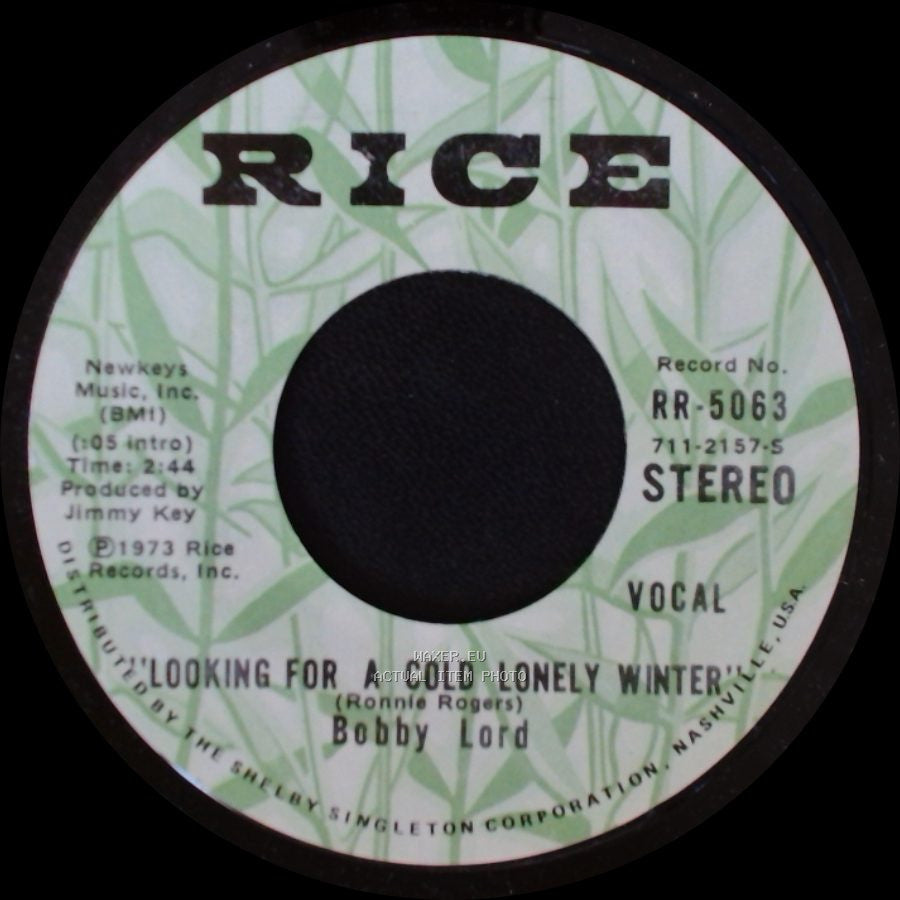 Bobby Lord - "Hello Wine" / Looking For A Cold Lonely Winter side B