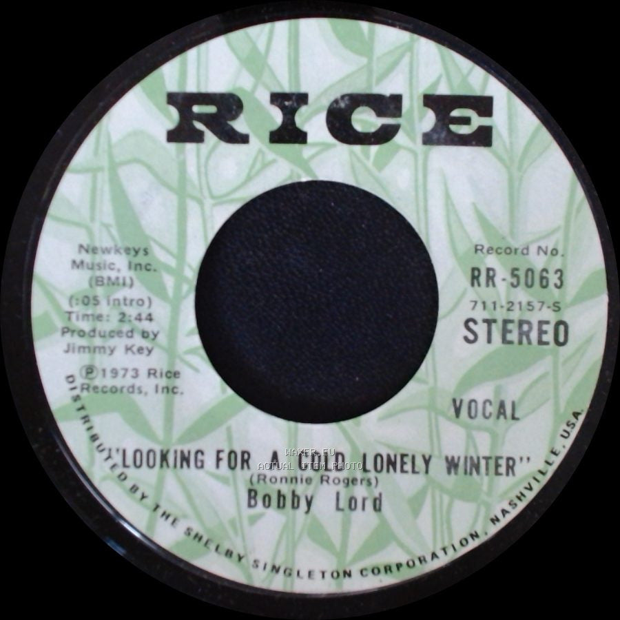 Bobby Lord - "Hello Wine" / Looking For A Cold Lonely Winter side A