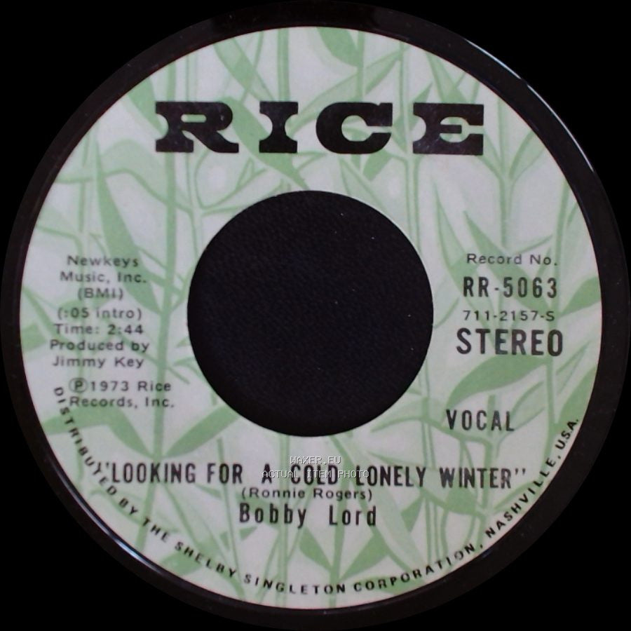 Bobby Lord - "Hello Wine" / Looking For A Cold Lonely Winter side B