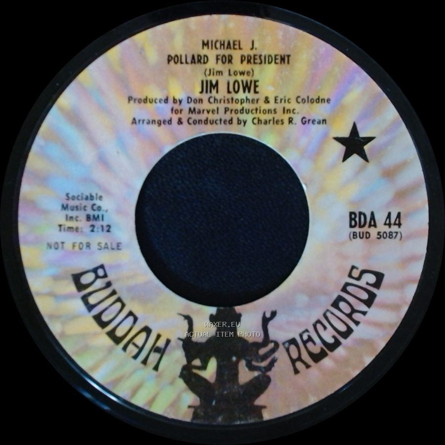 Jim Lowe - The Ol' Race Track / Michael J. Pollard For President side B
