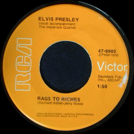 Elvis Presley - Where Did They Go, Lord / Rags To Riches side B