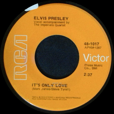 Elvis Presley - The Sound Of Your Cry / It's Only Love side B
