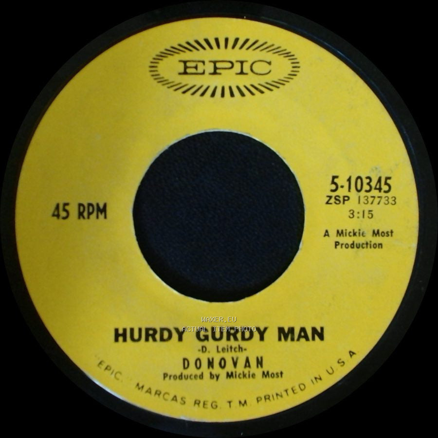 Donovan - Hurdy Gurdy Man / Teen Angel side A