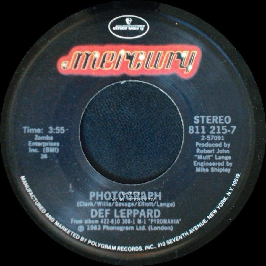 Def Leppard - Photograph / Action! Not Words side A