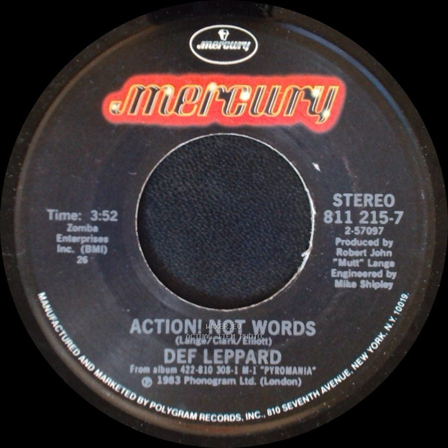 Def Leppard - Photograph / Action! Not Words side B