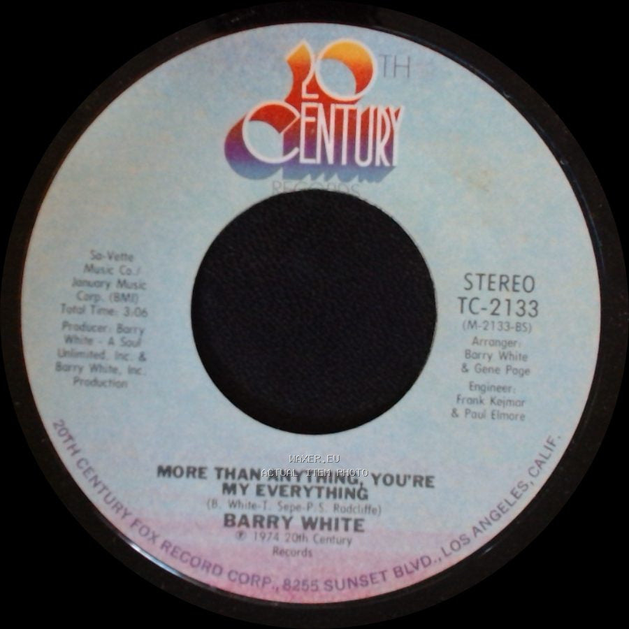 Barry White - More Than Anything, You're My Everything / You're The First, The Last, My Everything side A