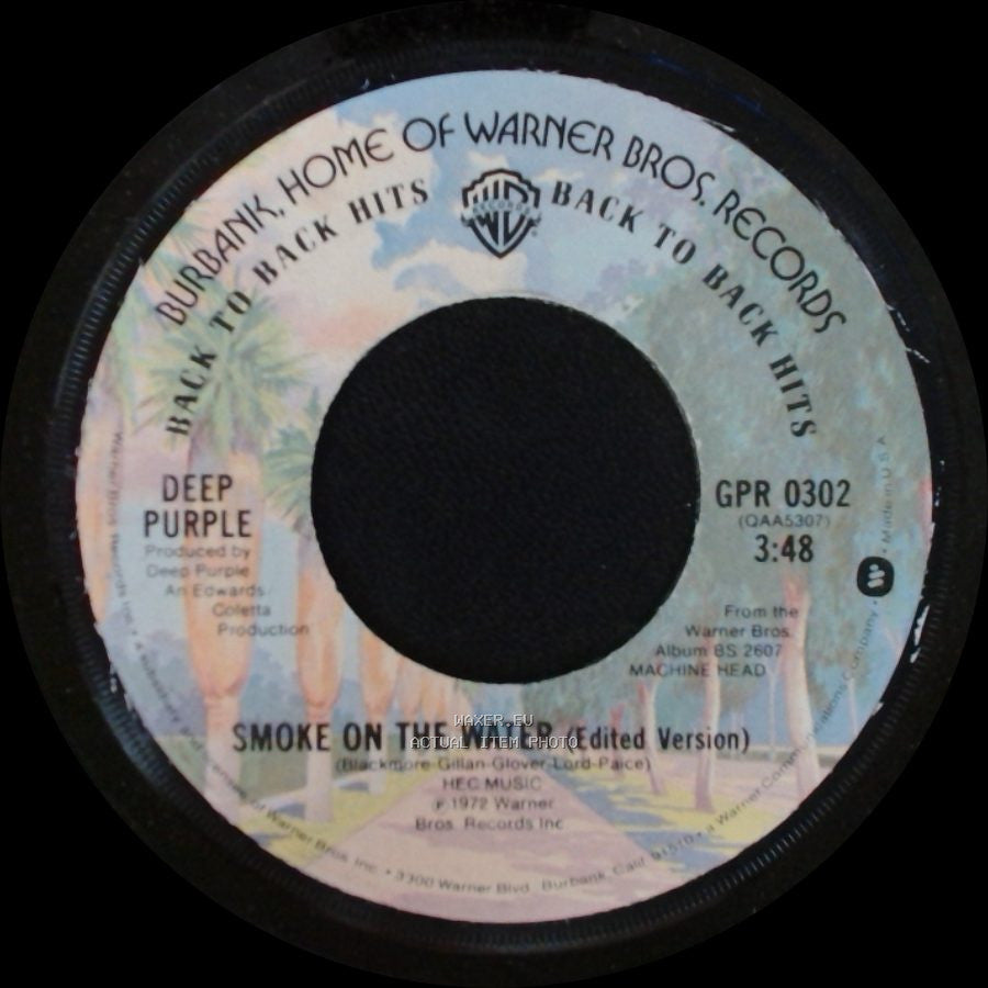 Deep Purple - Smoke On The Water (Edited Version) / Smoke On The Water (Edited Version) side A
