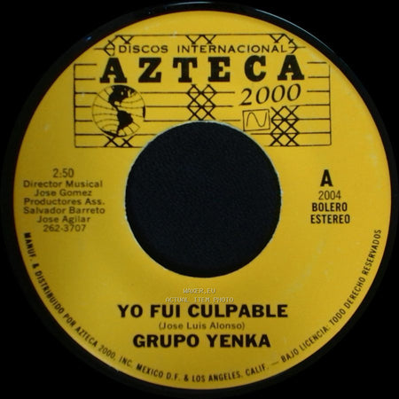 Grupo Yenka - Tu Sabes Que Te Quiero / Yo Fui Culpable side B
