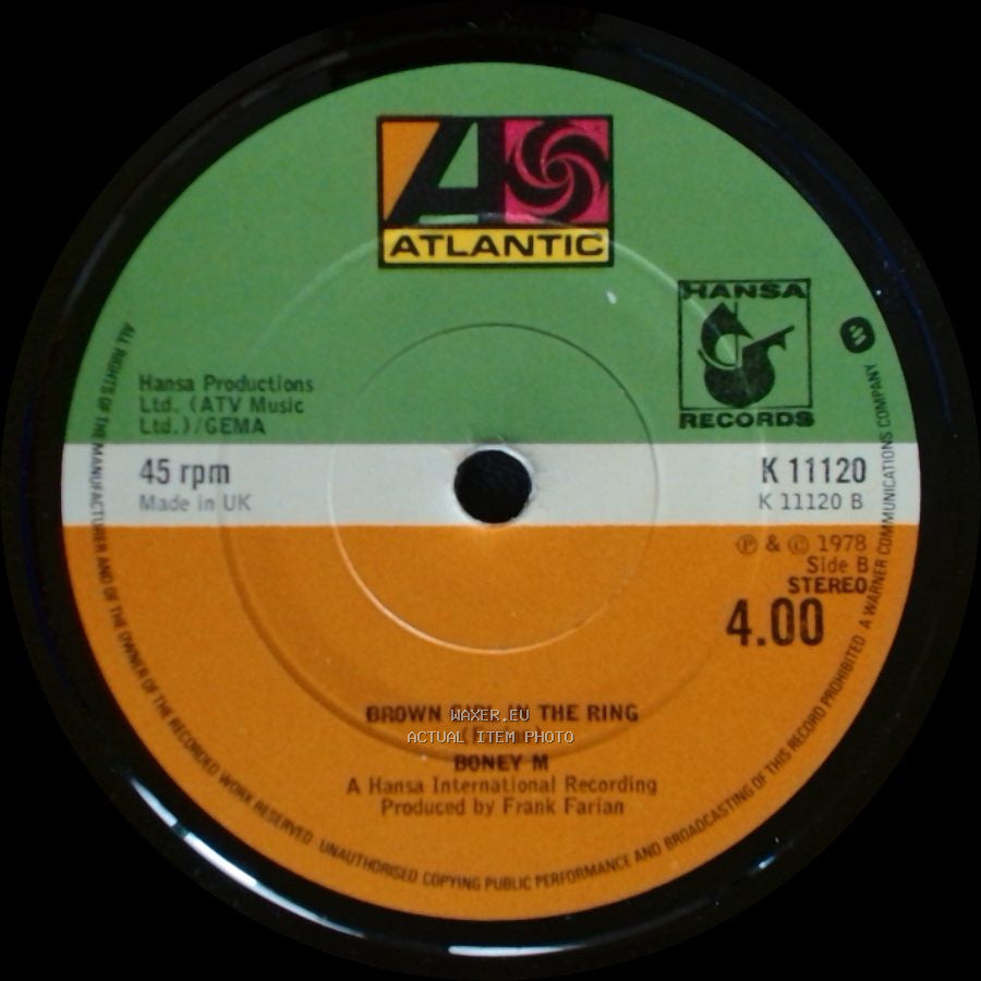 Boney M - Rivers Of Babylon / Brown Girl In The Ring side B