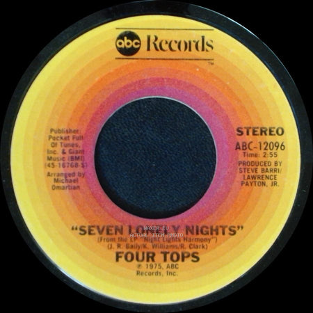 Four Tops - Seven Lonely Nights / I Can't Hold On Much Longer side A