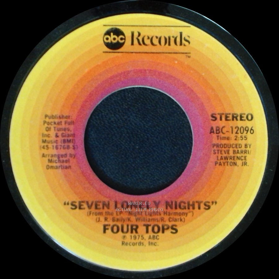 Four Tops - Seven Lonely Nights / I Can't Hold On Much Longer side A