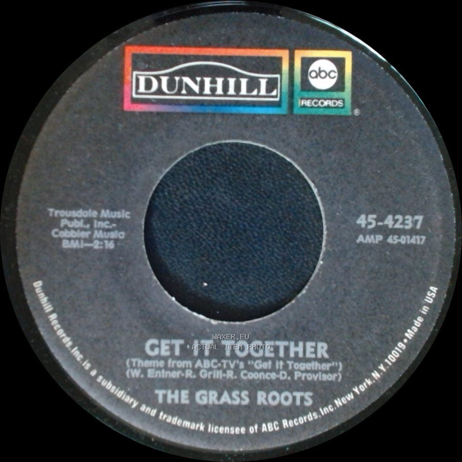 The Grass Roots - Get It Together (Theme From Abc-Tv's "Get It Together") / Baby Hold On side A