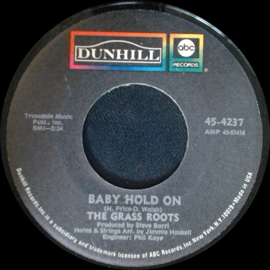 The Grass Roots - Get It Together (Theme From Abc-Tv's "Get It Together") / Baby Hold On side B