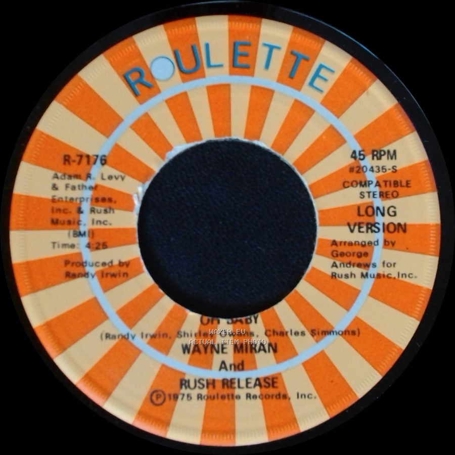 Wayne Miran And Rush Release - C Baby / Oh Baby side A