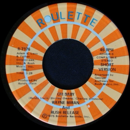 Wayne Miran And Rush Release - C Baby / Oh Baby side B