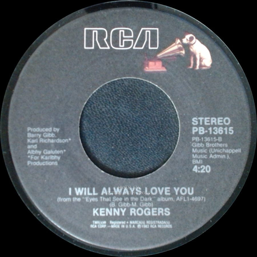 Kenny Rogers - I Will Always Love You / Islands In The Stream side A