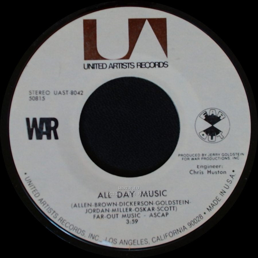 War - Get Down / All Day Music side B