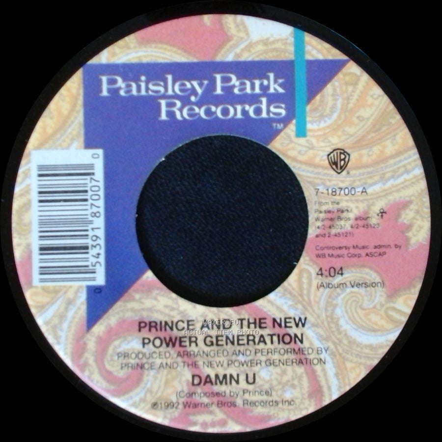 Prince And The New Power Generation - 2 Whom It May Concern / Damn U side B