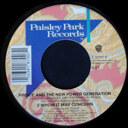 Prince And The New Power Generation - 2 Whom It May Concern / Damn U side A