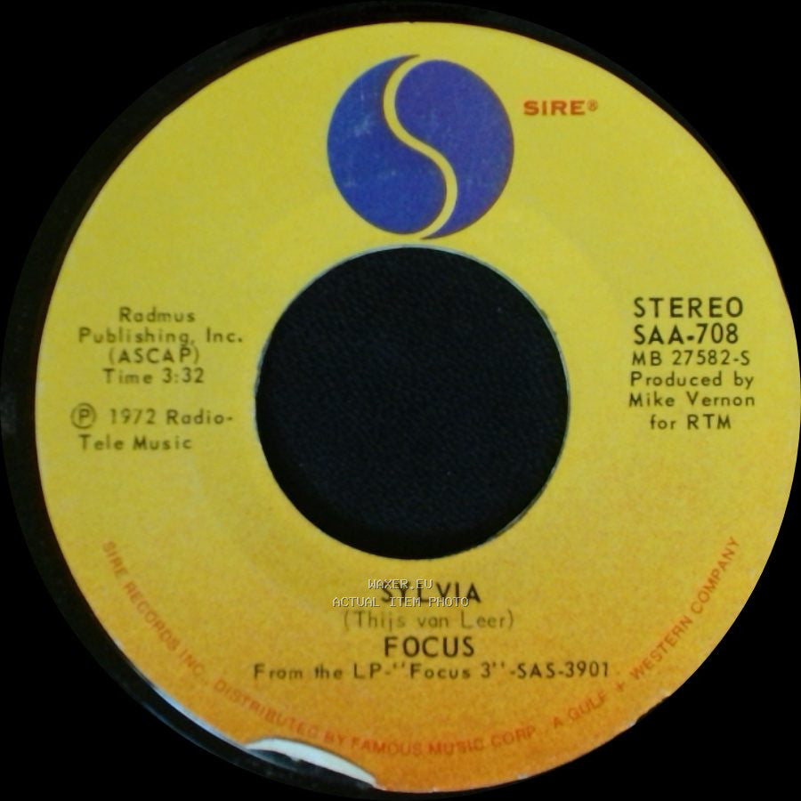Focus - Love Remembered / Sylvia side B