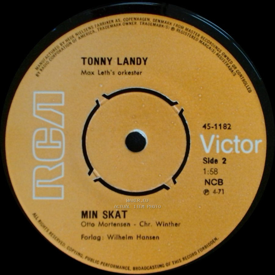 Tonny Landy - Hvem Kan Sejle Foruden Vind / Min Skat side B