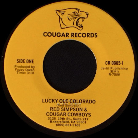 Red Simpson & Cougar Cowboys - Lucky Ole Colorado / Time Changes Everything side A