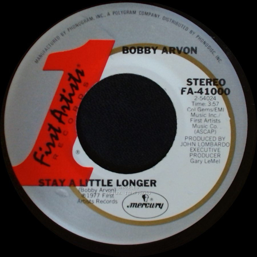 Bobby Arvon - Stay A Little Longer / Until Now side A