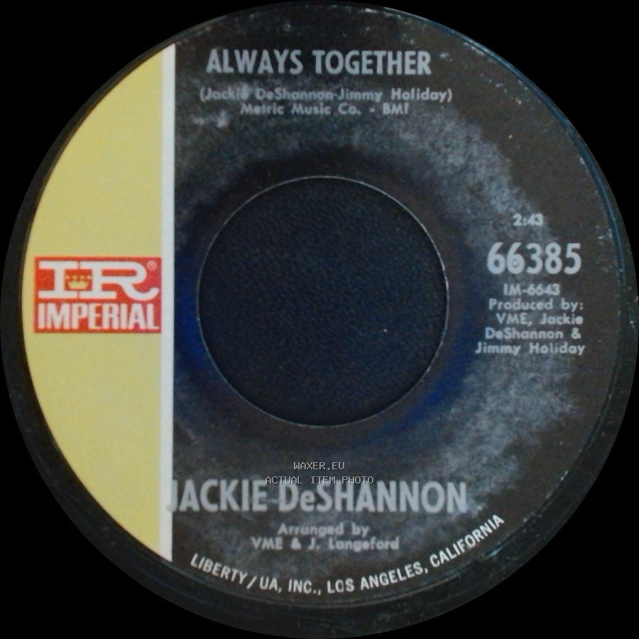 Jackie Deshannon - Always Together / Put A Little Love In Your Heart side A